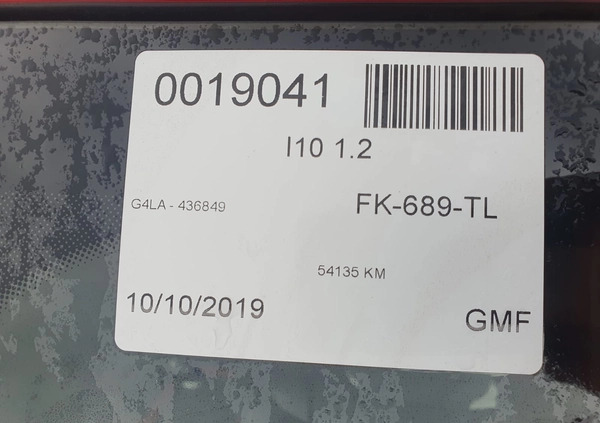 Hyundai i10 cena 21900 przebieg: 54000, rok produkcji 2019 z Krotoszyn małe 301